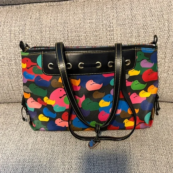 Dooney & Bourke Multicolor Duck Satchel - Picture 5 of 8